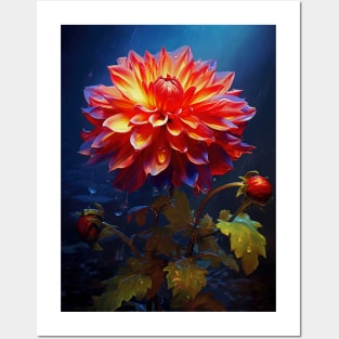 Mystic Fantasy Flower Fine Art Realist Painting Posters and Art